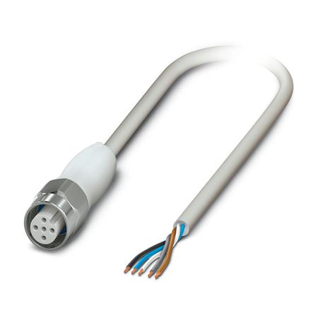 1404049 Phoenix Contact Female 5 way Free Cable End to Unterminated 5 way Straight Socket M12 Sensor Actuator Cable, 1.5 m