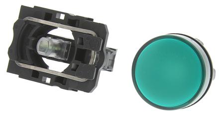 XB5AVB3 Schneider Electric, Harmony XB5, Panel Mount Green Universal LED Pilot Light, 22mm Cutout, IP66, IP67, IP69(IP69K),