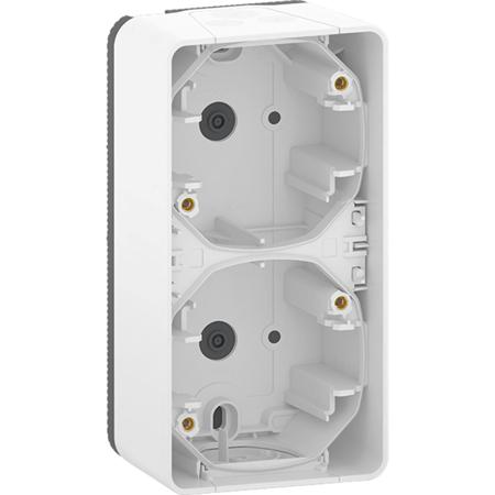 MUR39912 Schneider Electric White 2 Gang Plug Socket, Indoor, Outdoor Use