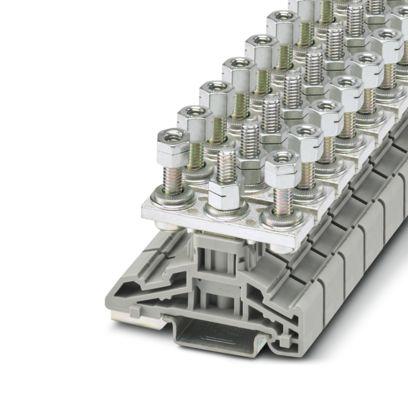 1055643 Phoenix Contact  HV M6/2 Series Grey, 2.5 → 35mm², 2-Level, Push In Termination, Fused