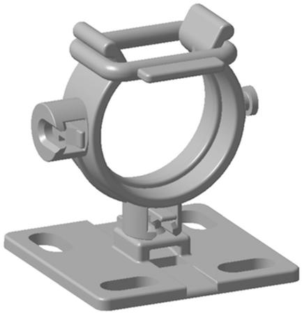 161-64006-HWCLIP20-PA66HIRHS-BK HellermannTyton Black Polyamide Fixing Clip, 20mm Max. Bundle