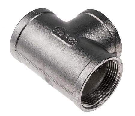499-3120 RS Pro Stainless Steel Circular Tee 1-1/2in G(P) Female x 1-1/2in G(P) Female x 1-1/2 Female G(P) 3.48in