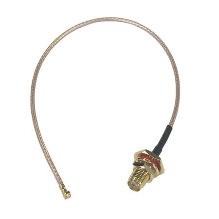 CBA-UFLSMA20IP RF Solutions CBA Series UFL Right Angle to Female, 150 mm 50 Ω