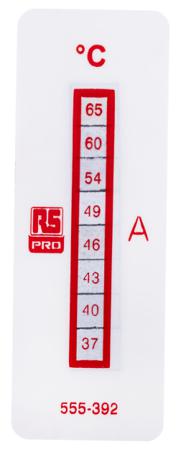 555-392 RS PRO Non-Reversible Temperature Sensitive Label, 37°C to 65°C, 8 Levels