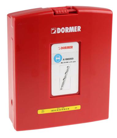 A190-203 Dormer A190 203, HSS 6mm to 10mm, 41 Piece Jobber Drill Set