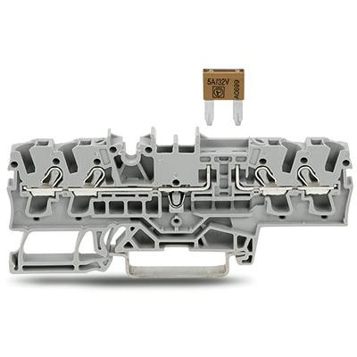 2002-1881 WAGO TOPJOB S Series Fuse Terminal Block, 2.5mm², 1-Level, Push In Termination, Fused, CSA