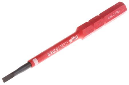 34578 Wiha Slotted Screwdriver Bit, SL2.5 Tip