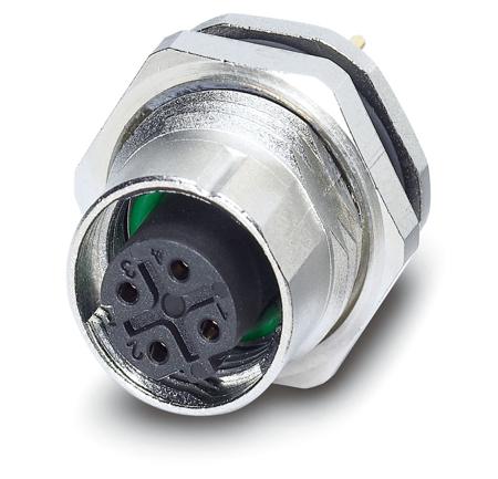 1552272 Phoenix Contact Circular Connector, 4 Contacts, Rear, M12 Connector, Socket, Female, IP67, SACC Series
