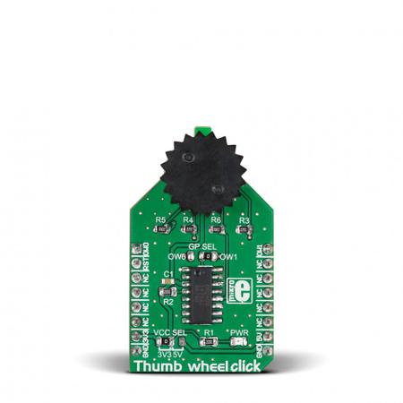 MIKROE-2366 MikroElektronika Thumbwheel Click Switch Sensor Add-On Board for DS2408 for Instrument, Machines