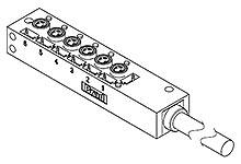 1202470041 Molex 120247 Series Sensor Box, M8, 10m cable, 3 way, 6 port