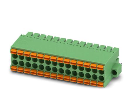 1790412 Phoenix Contact, 3.5mm Pitch, DFMC 1.5/14-STF-3.5, 28 Way, Pluggable Terminal Block, Plug, Cable Mount, Spring Cage