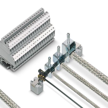 404460 Phoenix Contact ABN 2/SS Fixing Bracket for use with 3 mm x 10 mm or 6 mm x 6 mm Busbar