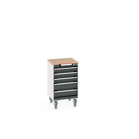 40402137-19V Bott, 5 Drawer Sheet Steel Floor Standing Storage Cabinet, 525 X 525 X 890mm