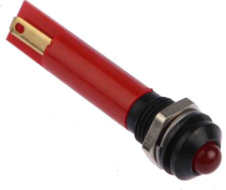 209-399 RS PRO Red Panel Mount Indicator, 230V ac, 8mm Mounting Hole Size