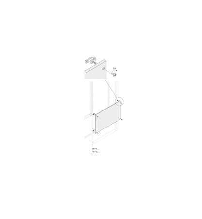 1STQ007485A0000 ABB PPFB Series RAL 7035 Light Grey Pickled Steel Sheet Blind Panel, 590mm H, 535mm W, 10mm L, for Use with PPFB6060