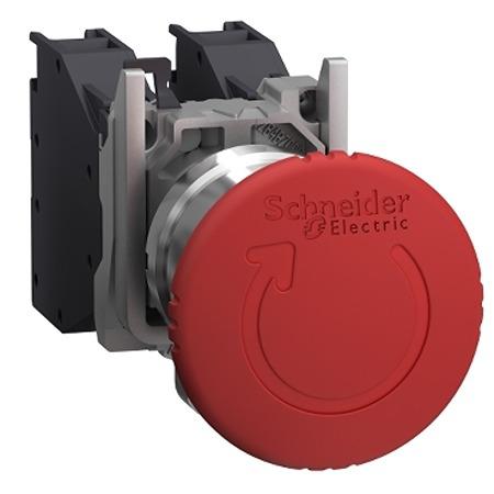 XB4BS8444GEX Schneider Electric Harmony XB4 Series Turn to Release Emergency Stop Push Button, Panel Mount, 22mm Cutout, DPST, IP65