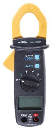 MX0355Z Metrix MX0355-Z Current, Frequency, Resistance, Voltage Clamp Meter, Max Current 400A ac, 400A dc CAT II 600 V, CAT III