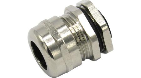 RND-465-00406 RND RND 465 Series Natural Nickel Plated Brass Cable Gland, PG9 Thread, 4mm min., 8mm max., IP68