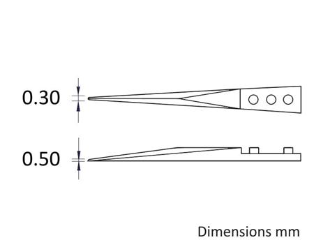 A73MZ ideal-tek Zirconia Toughened Aluminium, Tweezer Tips