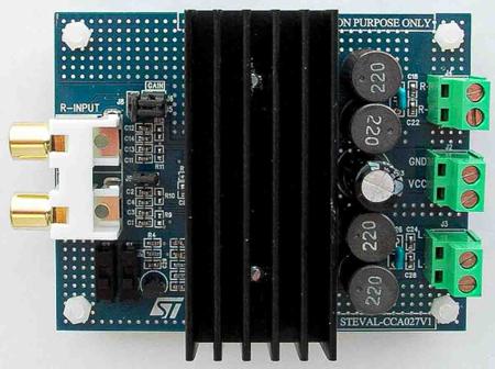 STEVAL-CCA027V1 STMicroelectronics , Dual BTL Class-D Audio Amplifier Demonstration Board Audio Amplifier Demonstration