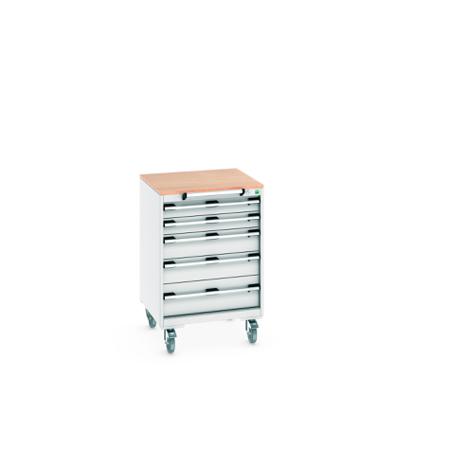 40402149-16V Bott, 5 Drawer Sheet Steel Floor Standing Storage Cabinet, 650 X 650 X 990mm
