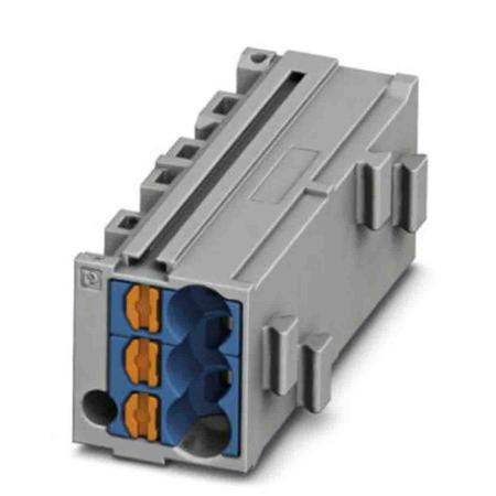 3270420 Phoenix Contact PTMC Series PTMC 1,5-3 /BU Pluggable Terminal Block, 17.5A, 14 → 26 AWG Wire, Push In Termination