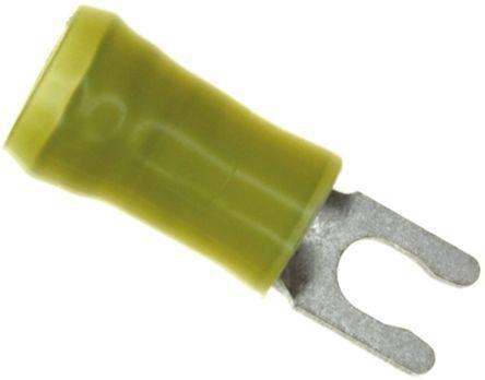 52941-1 TE Connectivity PIDG Series Insulated Crimp Spade Connector, 3mm² to 6mm², 12AWG to 10AWG, M3.5 (#6) Stud Size Nylon