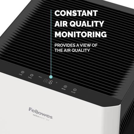 9799601 Fellowes HEPA Air Purifier, 80m², 38.3 dB, 45.9 dB, 55.8 dB, 69.5 dB