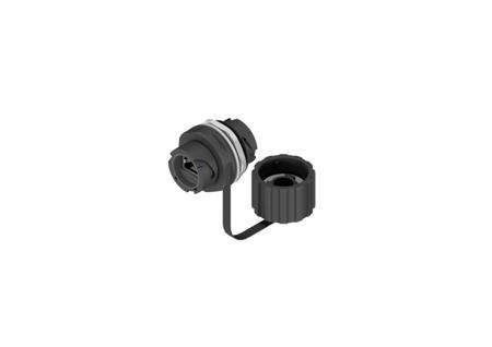 17-110024 CONEC 17 Series Single-Port RJ45 Receptacle Cover Assembly Kit, Cat5e, Shielded