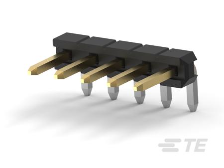 2842124-5 TE Connectivity AMPMODU Series Right Angle PCB Mount PCB Header, 5 Contact(s), 2mm Pitch, 1 Row(s), Unshrouded