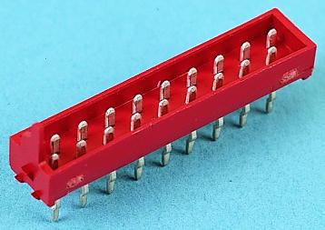 1-215464-4 TE Connectivity Micro-Match Series, 2.54mm Pitch 14 Way 2 Row Shrouded Straight PCB Header, Through Hole