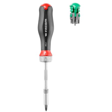 ATCL-1PB Facom 1/4 in Hexagon Ratchet Bit Set