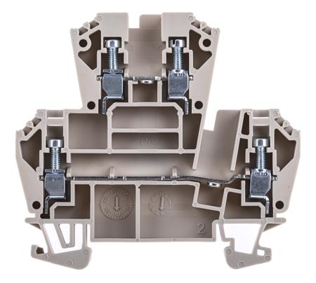 878-7483 RS Pro, CDK 4 Series , 800 V Double Level Terminal Block, Screw Termination