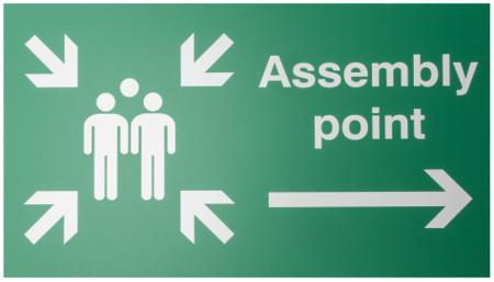 146-403 RS PRO Polypropylene Sign Assembly Point Sign With English Text