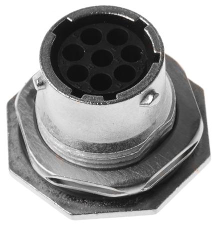 UT07128SH6 Souriau Sunbank by Eaton, UTO 8 Way Panel Mount MIL Spec Circular Connector Receptacle, Socket Contacts,Shell Size 12,