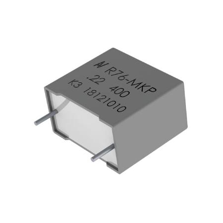 R76UI210050H7J KEMET R76_125C Polypropylene Film Capacitor, 2 kV dc, 700 V ac, ±5%, 10nF, Through Hole