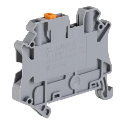 3046375 Phoenix Contact  UT 2.5-MT-P/P Series Grey, 2.5mm², Single-Level, Screw Termination