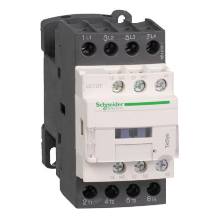 LC1DT406FLS207 Schneider Electric TeSys Deca LC1D Contactor, 110 VDC Coil, 4-Pole, 40 A, 4NO, 690 V ac