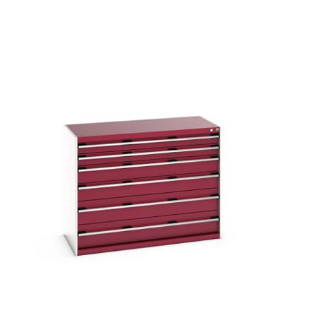 40022123-24V Bott 6 Cabinet, Steel, 1000mm x 650mm x 1300mm, Red