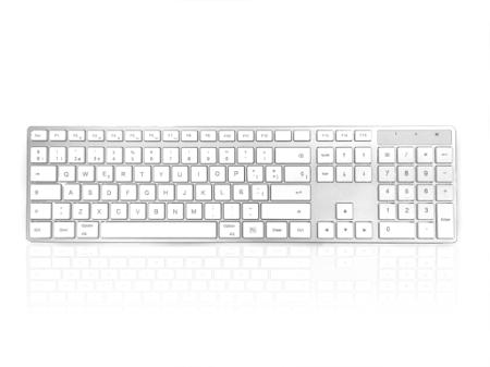 KYBAC301-UMAC-SP Ceratech  Wired USB Multimedia Keyboard, QWERTY (Spain), Silver, White