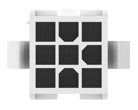 172332-1 TE Connectivity Mini-Universal MATE-N-LOK, 4.2mm Pitch, 9 Way, 3 Row Female Connector Housing