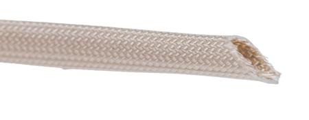 PF20010 NA005 Alpha Wire Expandable Braided Fiberglass Silicone Rubber Natural Cable Sleeve, 4.98mm Diameter, 30m Length, FIT Wire