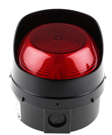 LED-TL-02-02 Moflash LED TL Series Red Steady Beacon, 20 → 30 V ac/dc, Surface Mount, Wall Mount, LED Bulb, IP65