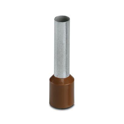 3200137 Phoenix Contact Insulated Ferrule, 18mm Pin Length, 4.6mm Pin Diameter, Brown