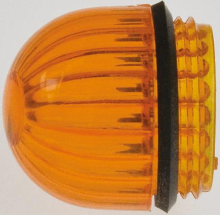 052-3193-003 Panel Mount Indicator Lens Domed Style, Amber, 15.86mm diameter , 15.86mm Long