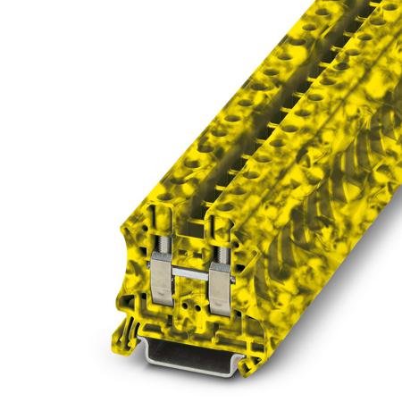 3047660 Phoenix Contact  UT 10-FE Series Black, Yellow, 0.5 → 16mm², Single-Level, Screw Termination