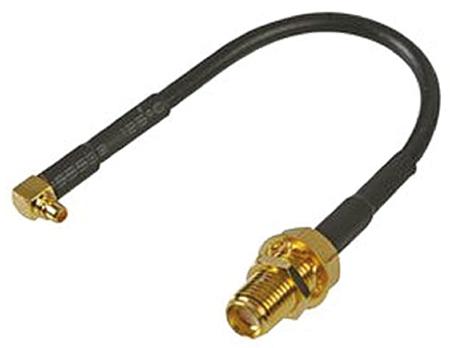 CBA-SMA-MMCXRA RF Solutions CBA Series Female SMA to Male MMCX, 100 mm