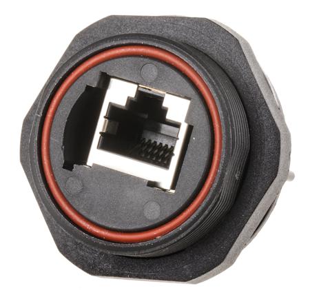 PX0839/90 Bulgin Buccaneer Series Female RJ45 Connector, Through Hole, Cat5e Right Angle 1 Port 8 -Way