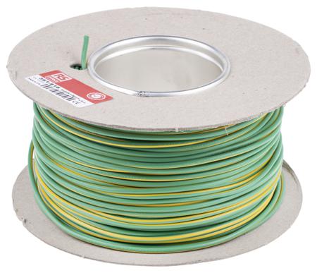 361-816 RS Pro Green/Yellow, 100m PVC 2491X Equipment Wire, 1.5 mm² CSA , 750 V 16 AWG
