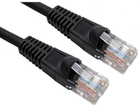 286-3036 RS PRO, 2m Cat5e, Black RJ45 to Male RJ45 Male, UTP Unshielded, Terminated LSZH Sheath